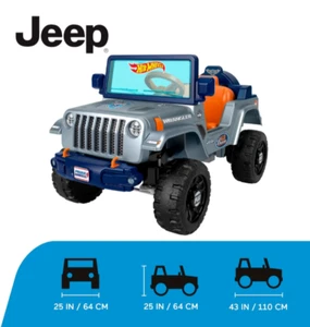 Power Wheels Jeep Wrangler Hot Wheels 1 Seater Toddler Kids Ride On Car SUV Nois - Picture 1 of 6