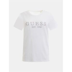 Womens Guess Crystal Easy T Regular Fit T-Shirt Collared Lightweight