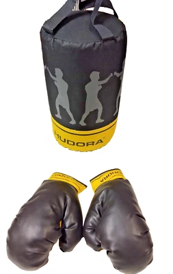 Boxsack Set -Hudora 74206 -Boxen -Handschuhe -Boxsack 4 kg Neu OVP 2.Wahl * - Bild 1 von 3