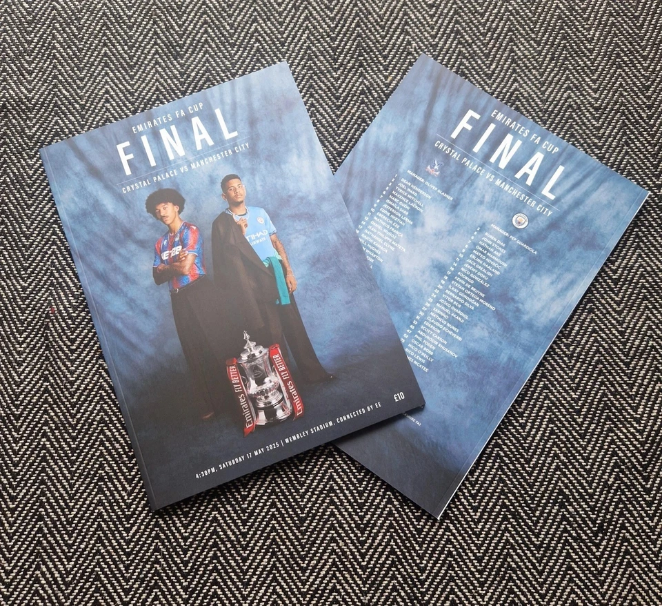 Crystal Palace v Man City FA CUP FINAL 2025 OFFICIAL PROGRAMME 17/5/25 POST NOW! - Image 1 of 1
