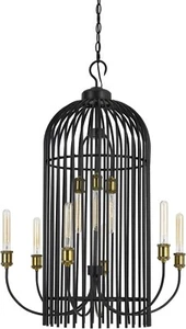 CAL Lighting Birdcage Metal Chandelier (Edison Bulbs Not included) MSRP $1,569 - Picture 1 of 3