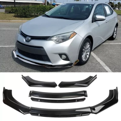 For Toyota Corolla 01-16 Front Bumper Lip Splitter Diffuser Spoiler Gloss Black Foto 1 de 4