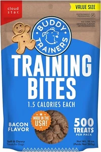 Buddy Biscuits Bacon Flavor Training Bites 10oz - Soft & Chewy Dog Treats - Picture 1 of 9