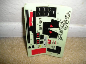 ORIGINAL VINTAGE TRANSFORMERS G1 JETFIRE UNUSED DECAL LABEL STICKER SHEET READ - Picture 1 of 5
