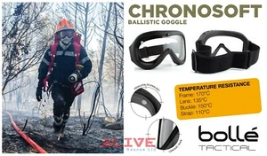 Bolle Tactical Ballistic Goggles CHRONOSOFT Temperature Resistance Double Lens - Picture 1 of 8