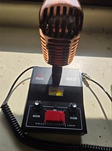 GOLD 5 PIN DELTA M2 AMPLIFIED POWER BASE MICROPHONE CB RADIO - Zdjęcie 1 z 11