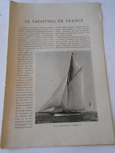 Le Yachting en France 1903 Article de presse - Picture 1 of 1