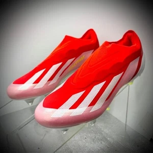 adidas X Crazyfast Elite L Laceless SG Red Soccer IF0661 Mens Size 7.5 Wmns 8.5 - Picture 1 of 8