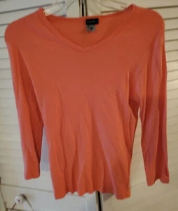 HANES SILVER FOR HER SIZE M Peach 3/4 SLEEVE SHIRT Women's ♡♡ - Picture 1 of 4