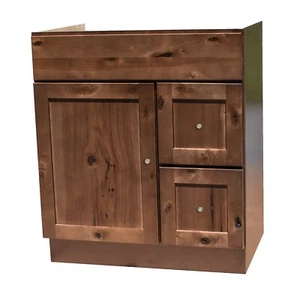 Rustic Walnut Shaker Style 30" x 21" vanity cabinet - Picture 1 of 4