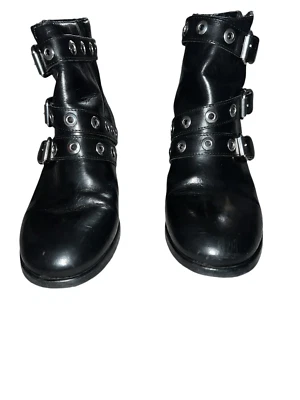 Diesel black and gold bootie size 40 bikercore bohemian - Image 1 of 4