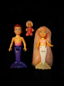 SELTEN! Vintage My Pretty Meerjungfrau Puppe Meerjungfrau Hochzeit Braut Bräutigam Baby 1991 Playskool - Bild 1 von 12