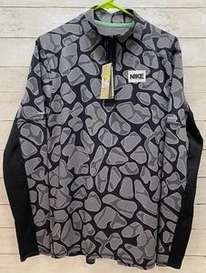 NUEVO CON ETIQUETAS RARO Nike SWOOSH Dri Fit Manga Larga Gris y Negro Para hombres Pequeño DQ6557-084 - Imagen 1 de 24