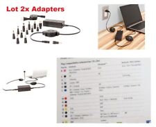 Lot 2x ReTrak Retractable Universal Laptop Power Adapter Charger  - up to 65 W