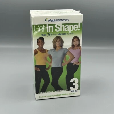 Weight Watchers Get in Shape 3 VHS Set Get Fit Get Moving Get Started New 2003 Foto 1 de 4