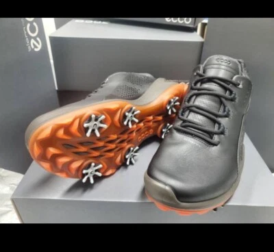 NEW Ecco Golf Biom G3 Men's Spiked Leather Golf Shoes, Black 131824 01001