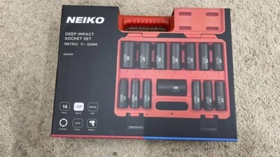 Neiko 02475A 1/2" Drive Deep Impact Socket Set, 14 Piece | 6 Point Metric  - Image 1 of 2