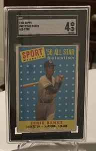 1958 Topps Ernie Banks All Star SGC 4 - Picture 1 of 2