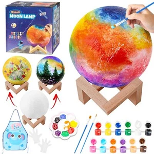 Paint Your Own Moon Lamp Kit Gifts Diy 3d Moon Light Cool Galaxy Lamptoys For Te - Picture 1 of 6
