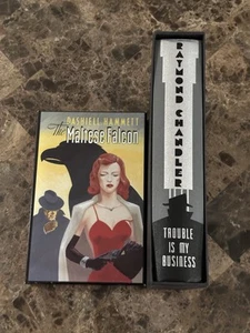 The Maltese Falcon Hammett Trouble Is My Business Chandler Folio Society - Picture 1 of 17