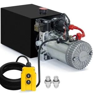 DC HOUSE Trailer Pump 4 Quart 12V Electric Hydraulic Power Double Acting Powe... - Picture 1 of 9