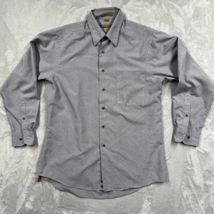Milano Uomo Men's Size 15.5 32/33 Button Down Dress Shirt Grey - Picture 1 of 7