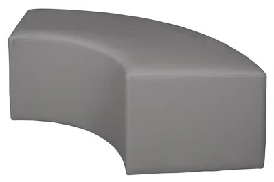 Otomana de vinilo curvada Regency Aurora - reposapiés tapizados semicírculo y acento Foto 1 de 4