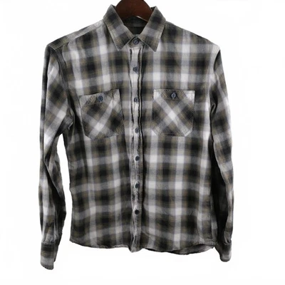 Camisa a Cuadros Mango Blacksmith & Co Para Hombres Calce Regular Abotonada Negra Taupe XXS Foto 1 de 4