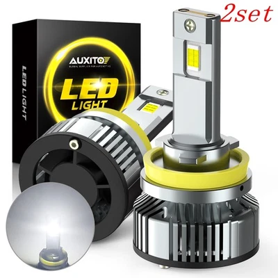 4X AUXITO H11 H9 H8 LED Faro Bombilla Luz Baja 70W 7000LM 6000K Blanco Foto 1 de 4
