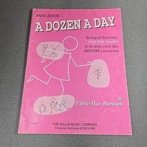 A Dozen A Day Technical Exercises for the Piano by Edna-Mae Burnam 1974 Vintage - Picture 1 of 11