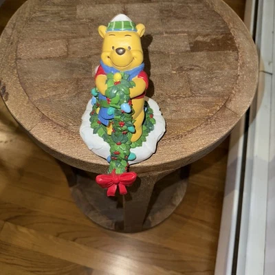 Vtg Disney WINNIE THE POOH PIGLET STOCKING HOLDER Poohs  Winter Wonderland READ - Image 1 of 4