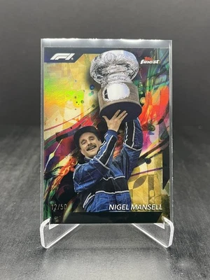 2024 Topps Finest Formula 1 F1 Nigel Mansell Common Gold 12/50 #100 - Image 1 of 2