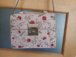M&S Taupe Embroidered Crossbody Bag - Picture 1 of 9