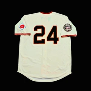 Willie Mays Jersey San Francisco Giants Stitched Cream NEW With 1979 HOF Patch💥 - Picture 1 of 2