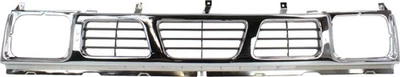 Grille For 93-97 Nissan Pickup Chrome Shell w/ Gray Insert Plastic Foto 1 de 4