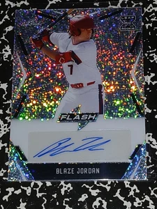 2020 Leaf Flash Blaze Jordan RC Speckle Refractor Auto MINT St. Louis NL Central - Picture 1 of 10