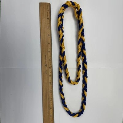 Cordón de hombro dorado y azul real - Cuerda de guardia de honor 15"" - 2 trenzas hechas en EE. UU. Foto 1 de 4