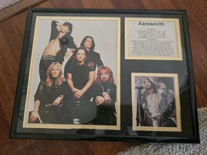 AEROSMITH - Rocks gerahmtes Bandgruppe Glasbild The Albums 14X11 - Bild 1 von 1
