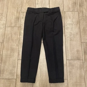 J.Crew Hose 8 schwarz Leinen Baumwolle Knöchelmanschette Coastal Heritage adrette Karriere - Bild 1 von 10