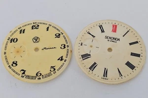 Vintage Dial Pocket Watch USSR MOLNIJA SOVIET Parts 2 pcs - Picture 1 of 4