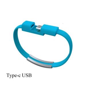 Bracelet Wrist Band USB Charging Charger Data Cable Cord For iPhone/Android - Picture 1 of 18
