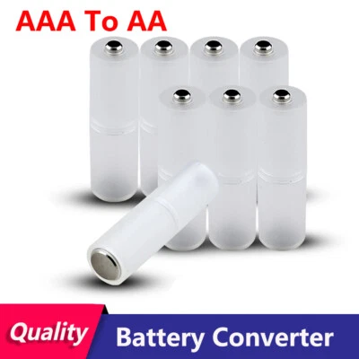 Convertidor de batería tamaño AAA a AA soporte de batería adaptador caja estuche plástico - Imagen 1 de 4