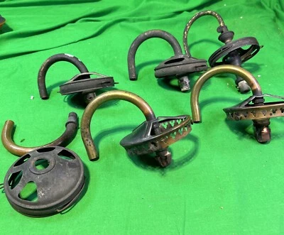 "6 accesorios de aplique de pared de gas antiguos para piezas o reparación instalador de 3 1/4""" Foto 1 de 4