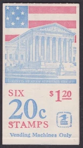 US 1896a BK139 Flag over Supreme Court 20c booklet 6 #1 MNH 1982 - Picture 1 of 4
