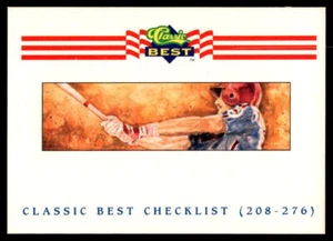 1992 Classic Best #398 Checkliste: 208-276 postfrisch - Bild 1 von 2