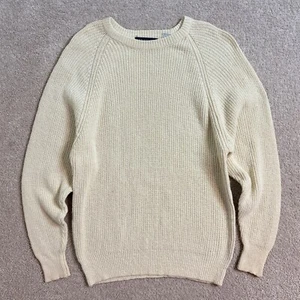 Van Heusen Vintage cream colored cable knit sweater Size Large Made in Korea - Picture 1 of 5