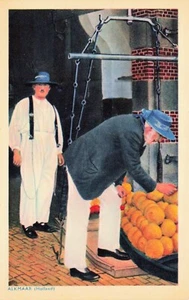Cheese Market Alkmaar, Holland 1948 Vintage PC Typed Description - Picture 1 of 2