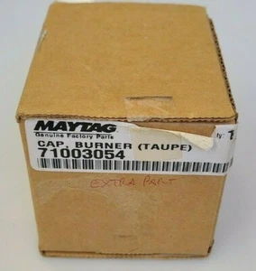 71003054 NEW GENUINE OEM MAYTAG GAS RANGE TAUPE BURNER CAP IN ORIGINAL PACKAGING - Picture 1 of 2