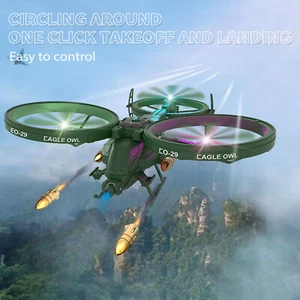 Remote Control Drone with Camera 480P 2.4GHz RC Quadcopter with LED Lights F0D7 - Picture 1 of 8