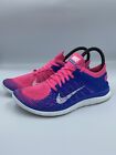 Nike Free 4.0 Flyknit Trainers Women’s Size 4.5 Pink And Blue